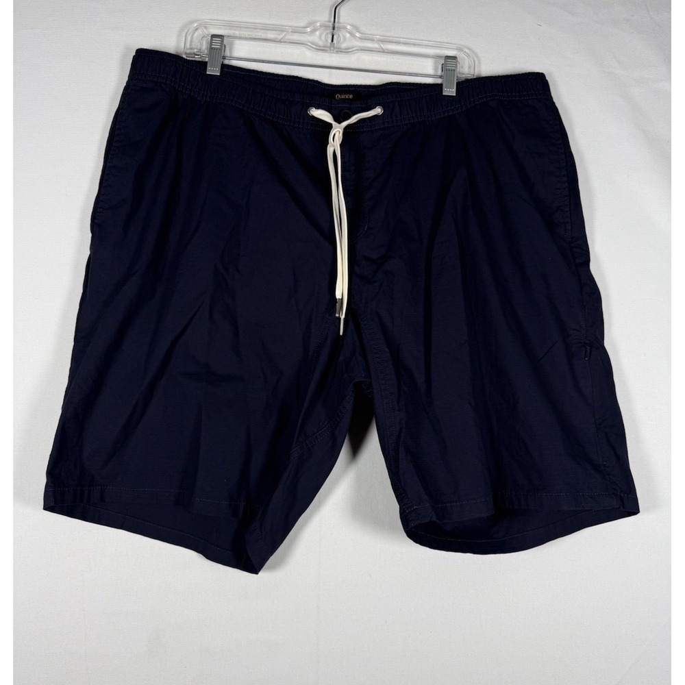 Quince Shorts Men XXL Deep Navy Organic Stretch Cotton Ripstop Casual Drawstring